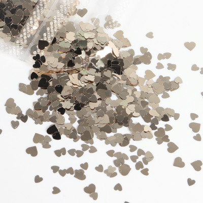 Dimensiune amestecă Love Heart Glitter Paiete Brelocuri pentru unghii Design Roșu Negru Fulgi în formă de inimioare Accesorii pentru unghii Ornamente de Valentines