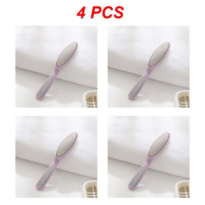 1 ~ 4 gab pēdas vīle nerūsējošā tērauda pēdu rasp ar plastmasas rokturi Callus Dead Skin noņemšanas līdzeklis pedikīra rīks pēdu kopšanas rīks