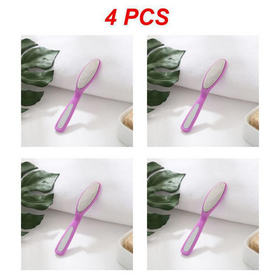 1 ~ 4 gab pēdas vīle nerūsējošā tērauda pēdu rasp ar plastmasas rokturi Callus Dead Skin noņemšanas līdzeklis pedikīra rīks pēdu kopšanas rīks