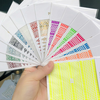 1PCS Нова английска азбука Стикери за нокти Многоцветен лазерно отразяващ плъзгач за нокти Art Cool Text Nail Kit
