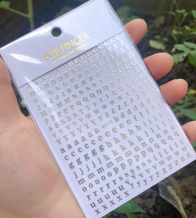 1 buc. autocolante pentru unghii cu alfabet englezesc nou, multicolor, reflectorizant cu laser, glisor pentru unghii, text rece, kit pentru unghii