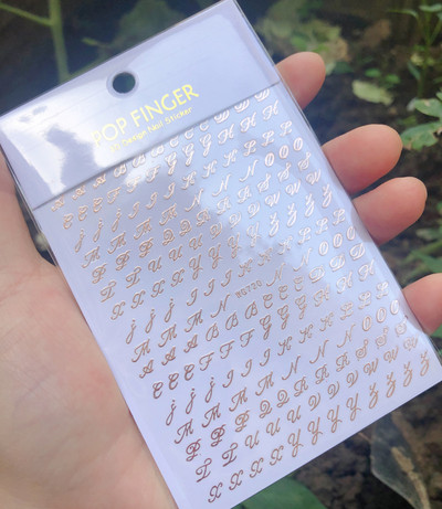 1 buc. autocolante pentru unghii cu alfabet englezesc nou, multicolor, reflectorizant cu laser, glisor pentru unghii, text rece, kit pentru unghii