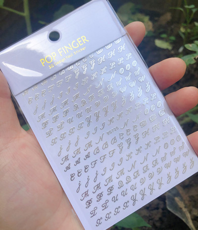 1 buc. autocolante pentru unghii cu alfabet englezesc nou, multicolor, reflectorizant cu laser, glisor pentru unghii, text rece, kit pentru unghii