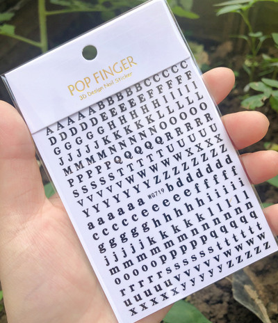 1 buc. autocolante pentru unghii cu alfabet englezesc nou, multicolor, reflectorizant cu laser, glisor pentru unghii, text rece, kit pentru unghii