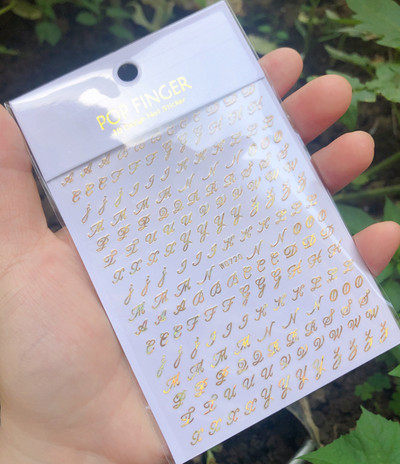 1 buc. autocolante pentru unghii cu alfabet englezesc nou, multicolor, reflectorizant cu laser, glisor pentru unghii, text rece, kit pentru unghii