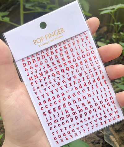 1 buc. autocolante pentru unghii cu alfabet englezesc nou, multicolor, reflectorizant cu laser, glisor pentru unghii, text rece, kit pentru unghii