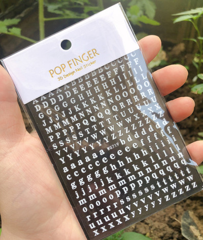 1 buc. autocolante pentru unghii cu alfabet englezesc nou, multicolor, reflectorizant cu laser, glisor pentru unghii, text rece, kit pentru unghii