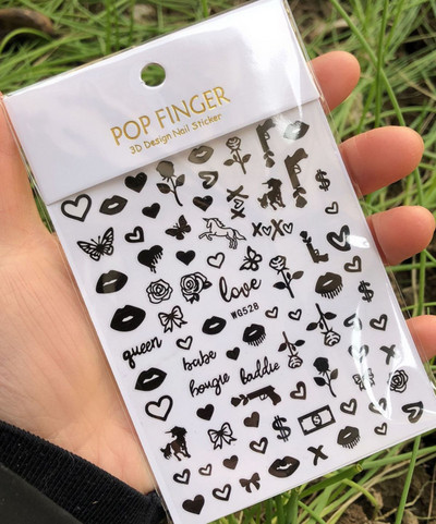 1 buc. autocolante pentru unghii cu alfabet englezesc nou, multicolor, reflectorizant cu laser, glisor pentru unghii, text rece, kit pentru unghii