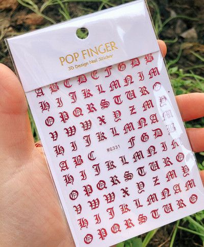 1 buc. autocolante pentru unghii cu alfabet englezesc nou, multicolor, reflectorizant cu laser, glisor pentru unghii, text rece, kit pentru unghii