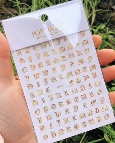 1 buc. autocolante pentru unghii cu alfabet englezesc nou, multicolor, reflectorizant cu laser, glisor pentru unghii, text rece, kit pentru unghii