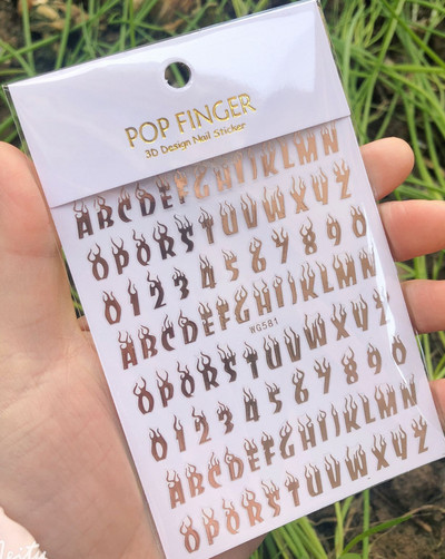 1 buc. autocolante pentru unghii cu alfabet englezesc nou, multicolor, reflectorizant cu laser, glisor pentru unghii, text rece, kit pentru unghii