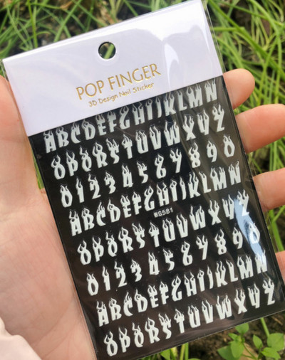 1 buc. autocolante pentru unghii cu alfabet englezesc nou, multicolor, reflectorizant cu laser, glisor pentru unghii, text rece, kit pentru unghii