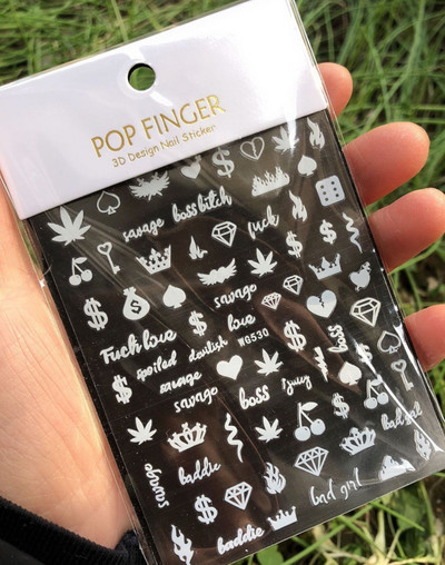 1 buc. autocolante pentru unghii cu alfabet englezesc nou, multicolor, reflectorizant cu laser, glisor pentru unghii, text rece, kit pentru unghii