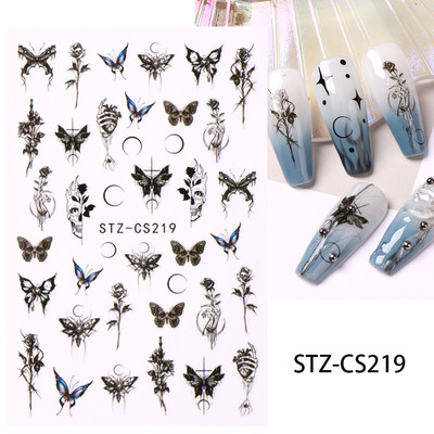 3D Kawaii dinozauru nagu uzlīmes multfilmas anime Dzīvnieki pašlīmējošā uzlīme Jauka dizaina slīdņi manikīra dekoru aksesuāri