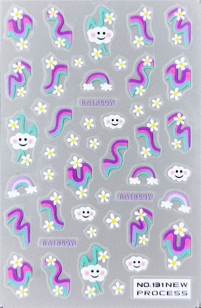 3D nagu mākslas uzlīmes Jauni īpaši plānas šampanieša krāsas ziedi zaļas lapas lipīgās slīdnes Nagu uzlīmes dekorācijas manikīram