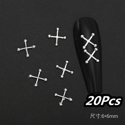 20 buc. Decor pentru unghii cu fluture goale din aliaj, 10*11 mm, auriu, argintiu, metal, farfurii pentru unghii, piese pentru fluture de Ziua Îndrăgostiților.