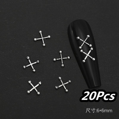 20 buc. Decor pentru unghii cu fluture goale din aliaj, 10*11 mm, auriu, argintiu, metal, farfurii pentru unghii, piese pentru fluture de Ziua Îndrăgostiților.