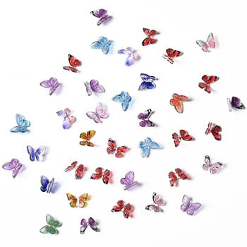 20 τμχ 3D Nail Butterfly Fairy Jewelry Web Celebrity Charm Resin Drill Ακρυλικό Διακόσμηση νυχιών Rhinestone DIY Μανικιούρ