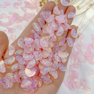 20GAB 3D nagu tauriņš pasaku rotaslietas tīmekļa slavenību šarmu sveķu urbis akrila nagu dekorēšana kalnu kristāla DIY manikīra piederumi