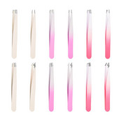 Roostevabast terasest kulmutangid Värvilised mitmeotstarbelised kaldus suuotsad Näo karvade eemaldamine karvade eemaldamine kulmude pintsetid