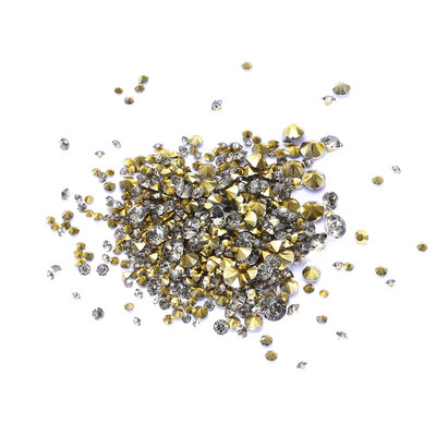 1000 gab. Jaukta izmēra un daudzu krāsu izvēles punkts Atpakaļ Sveķu Rhinestones Apaļas mirdzošas krelles rotaslietu izgatavošanai DIY piederumi