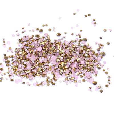 1000 gab. Jaukta izmēra un daudzu krāsu izvēles punkts Atpakaļ Sveķu Rhinestones Apaļas mirdzošas krelles rotaslietu izgatavošanai DIY piederumi