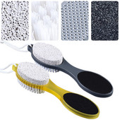 Foot File Callus Dead Skin Remover 4 vienā pēdu pedikīra rīki ar pēdu skruberi, pumeka akmens pēdu rasp un smilšpapīru pēdu kopšanai