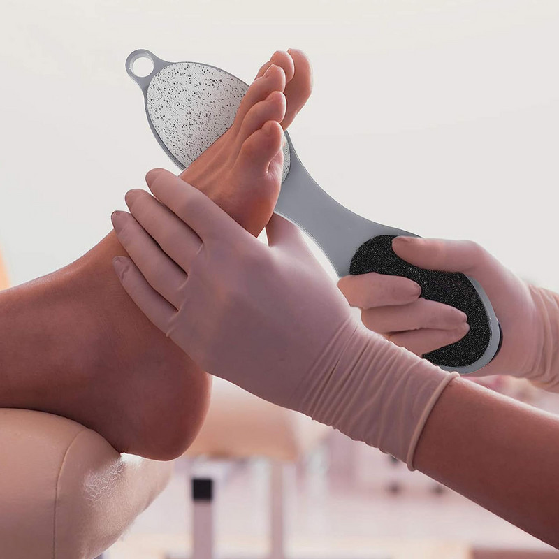 Foot File Callus Dead Skin Remover 4 vienā pēdu pedikīra rīki ar pēdu skruberi, pumeka akmens pēdu rasp un smilšpapīru pēdu kopšanai