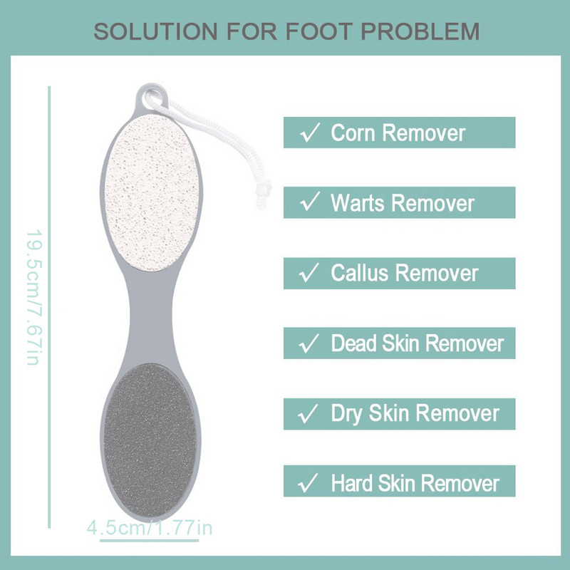 Foot File Callus Dead Skin Remover 4 vienā pēdu pedikīra rīki ar pēdu skruberi, pumeka akmens pēdu rasp un smilšpapīru pēdu kopšanai