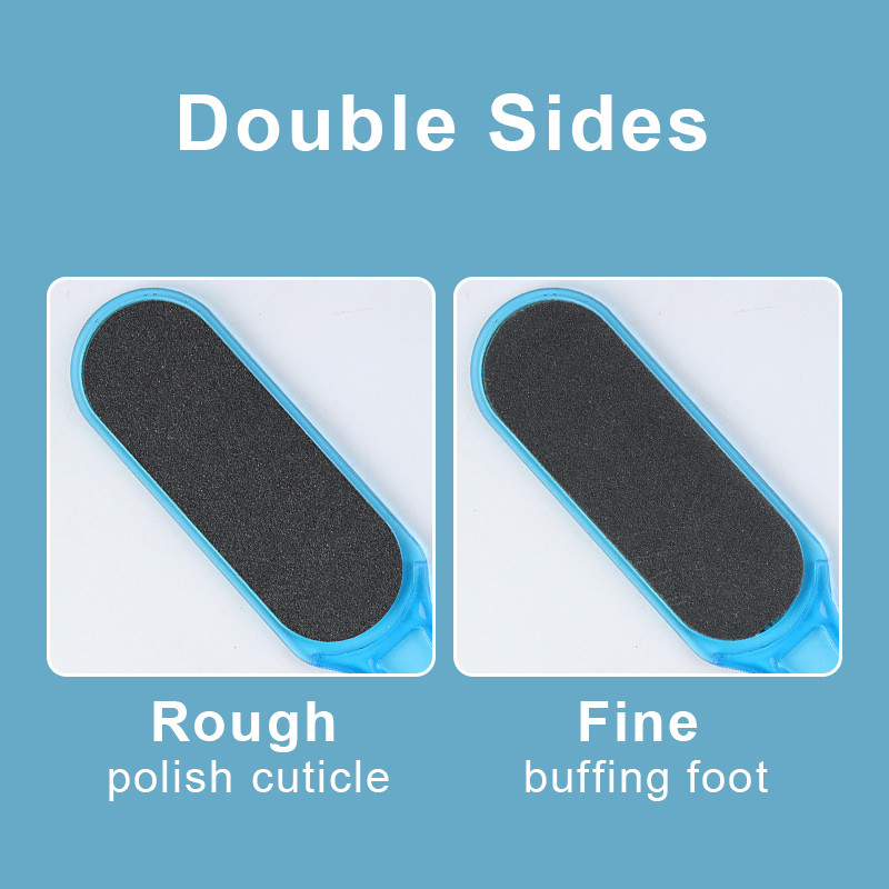 Double Sides Foot File Profesionāls kutikulas kokons Callus Remover pulēšanas pulēšanas rīki pēdu pedikīram pēdu vīles buferis