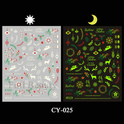 3D melna kaķa nagu uzlīme Gaismas acs spoks galvaskausa slīdņi mirdz tumsā gēla lakas uzlīmes Helovīna nagu mākslas rotājumi