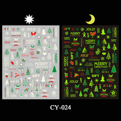 3D melna kaķa nagu uzlīme Gaismas acs spoks galvaskausa slīdņi mirdz tumsā gēla lakas uzlīmes Helovīna nagu mākslas rotājumi