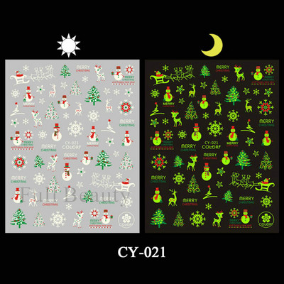 3D melna kaķa nagu uzlīme Gaismas acs spoks galvaskausa slīdņi mirdz tumsā gēla lakas uzlīmes Helovīna nagu mākslas rotājumi
