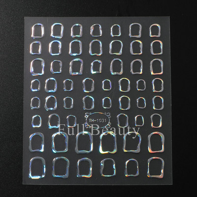 3D Laser Sakura Flower Nail Sticker Folii holografice Decalcomani Snake Star Heart Sliders adezivi Flori de cires Manichiura LATH-1035