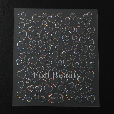 3D Laser Sakura Flower Nail Sticker Folii holografice Decalcomani Snake Star Heart Sliders adezivi Flori de cires Manichiura LATH-1035