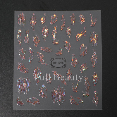 3D Laser Sakura Flower Nail Sticker Folii holografice Decalcomani Snake Star Heart Sliders adezivi Flori de cires Manichiura LATH-1035