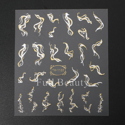 3D Laser Sakura Flower Nail Sticker Folii holografice Decalcomani Snake Star Heart Sliders adezivi Flori de cires Manichiura LATH-1035