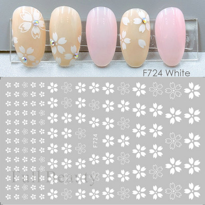 3D Laser Sakura Flower Nail Sticker Folii holografice Decalcomani Snake Star Heart Sliders adezivi Flori de cires Manichiura LATH-1035