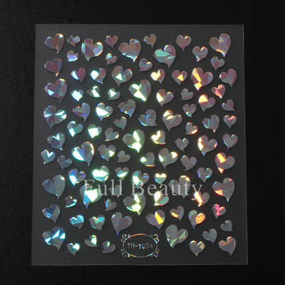 3D Laser Sakura Flower Nail Sticker Folii holografice Decalcomani Snake Star Heart Sliders adezivi Flori de cires Manichiura LATH-1035