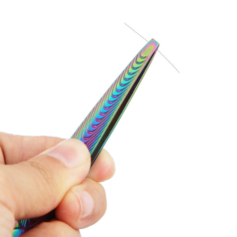 Krāsaini mati Skaistums uzacu pincete trimmeris nerūsējošā tērauda matiņu noņemšanas novilcējs uzacis pincetes slīpas uzacu klipši instrumenti