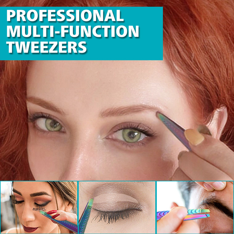 Krāsaini mati Skaistums uzacu pincete trimmeris nerūsējošā tērauda matiņu noņemšanas novilcējs uzacis pincetes slīpas uzacu klipši instrumenti