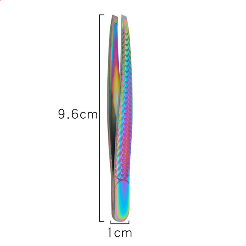Krāsaini mati Skaistums uzacu pincete trimmeris nerūsējošā tērauda matiņu noņemšanas novilcējs uzacis pincetes slīpas uzacu klipši instrumenti