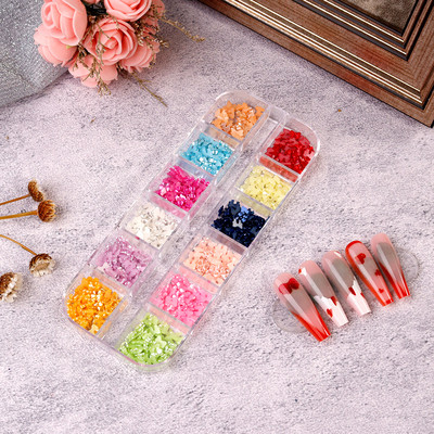 6Girds/Box Aurora Nail Art Rhinestone 3D Resin Love-Heart/Butterfly/Bow Nagu Decoration DIY Jauktu krāsu manikīra kristāls