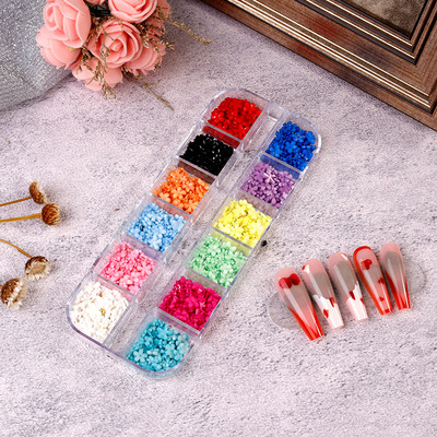 6Girds/Box Aurora Nail Art Rhinestone 3D Resin Love-Heart/Butterfly/Bow Nagu Decoration DIY Jauktu krāsu manikīra kristāls