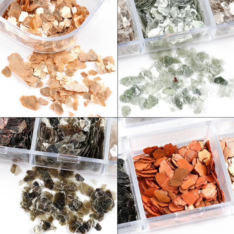 Nepravilna školjka morskog uha Prirodni vještački dijamant 3D gradijent Slomljene pahuljice školjke Mramorni kamen Kriška liskuna Dragulj Ukrasi za nokte SAYM