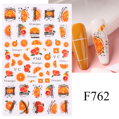 3D naljepnice za nokte Cvijeće Ružičasto Ljubičasta Akvarel Tinta Cvijeće Listovi Geometrijske linije Latice Naljepnice za Nail Art Manikura Dekoracija