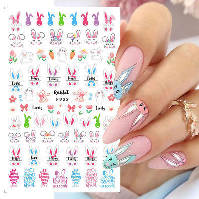 3D naljepnice za nokte Cvijeće Ružičasto Ljubičasta Akvarel Tinta Cvijeće Listovi Geometrijske linije Latice Naljepnice za Nail Art Manikura Dekoracija