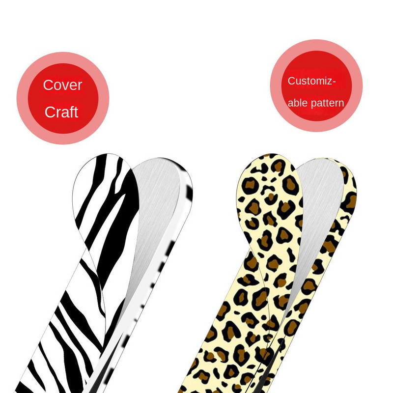 Jauns Leopard skropstu pincetes nerūsējošā tērauda supercietā pincete 3D apjoma precīzs augstas precizitātes antistatisks skropstu pieaudzēšanas klips