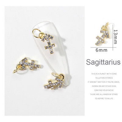 100/10gab 3D sakausējuma luksusa sudraba zvaigžņu nagu piekariņi dobi pīrsingi, piekaramie rotaslietas nagu mākslas rotājumi, DIY kulonu manikīrs