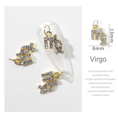 100/10gab 3D sakausējuma luksusa sudraba zvaigžņu nagu piekariņi dobi pīrsingi, piekaramie rotaslietas nagu mākslas rotājumi, DIY kulonu manikīrs